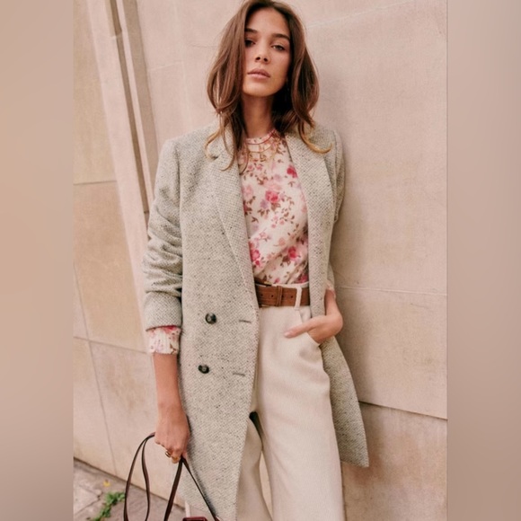 Sezane Jackets & Blazers - Sezane Johnson Coat, Grey, FR 40
